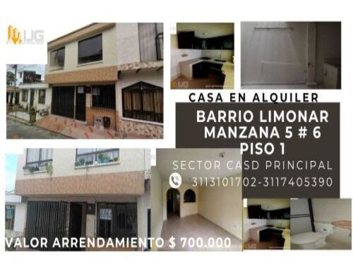Barrio El Limonar manzana 5 casa 6 piso 1